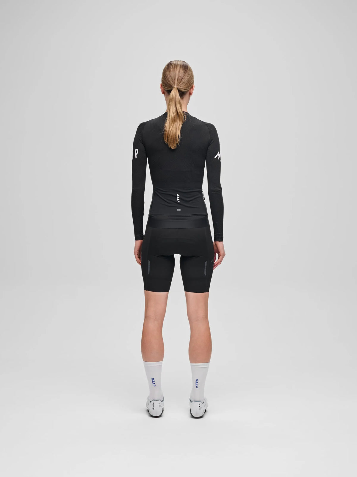 MAAP WOMEN APEX AEON LONG SLEEVE JERSEY - BLACK/WHITE