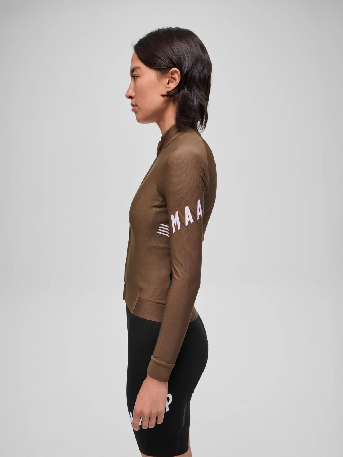 MAAP WOMEN APEX AEON THERMAL LONG SLEEVE JERSEY - ESPRESSO