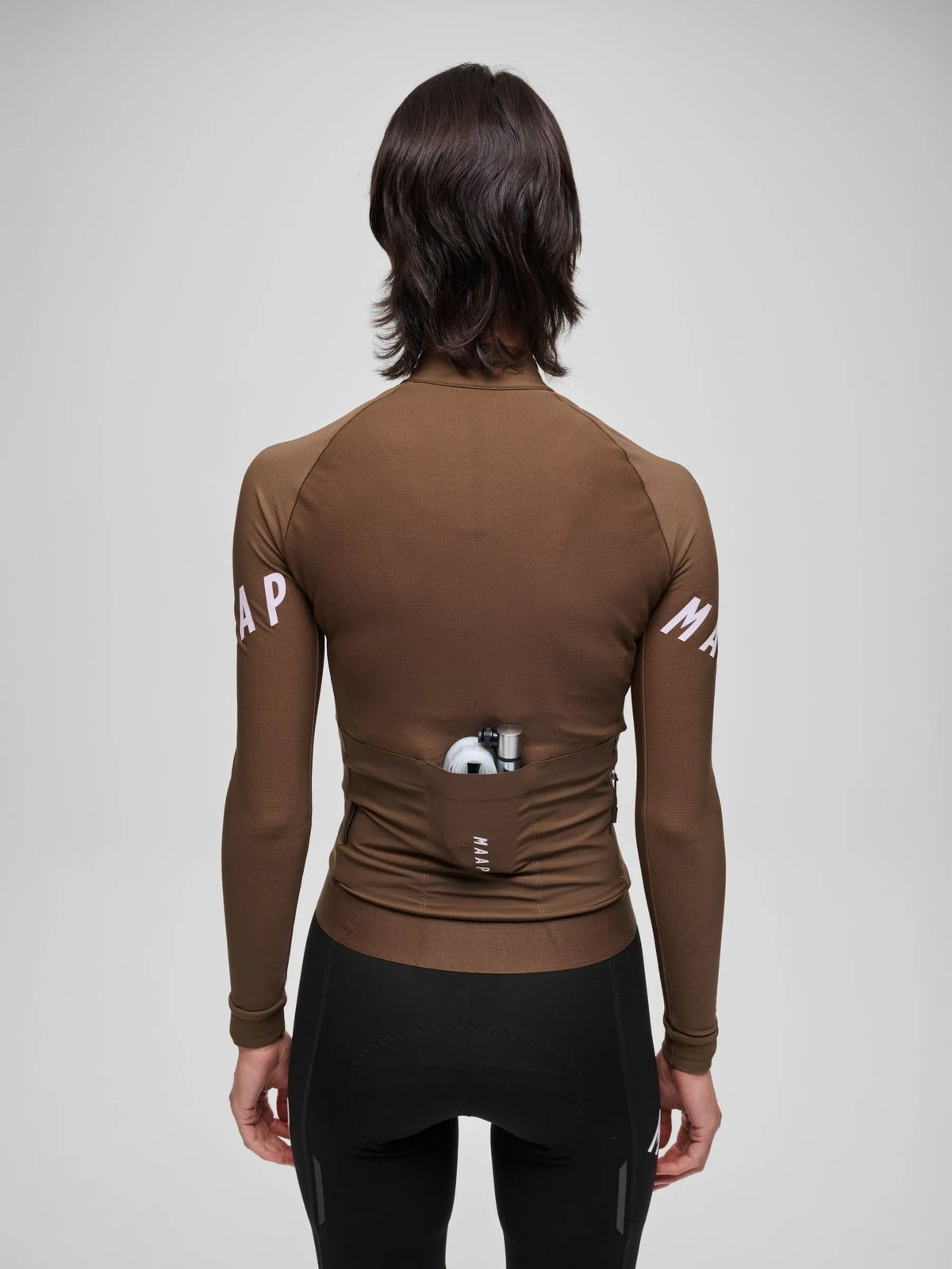 MAAP WOMEN APEX AEON THERMAL LONG SLEEVE JERSEY - ESPRESSO