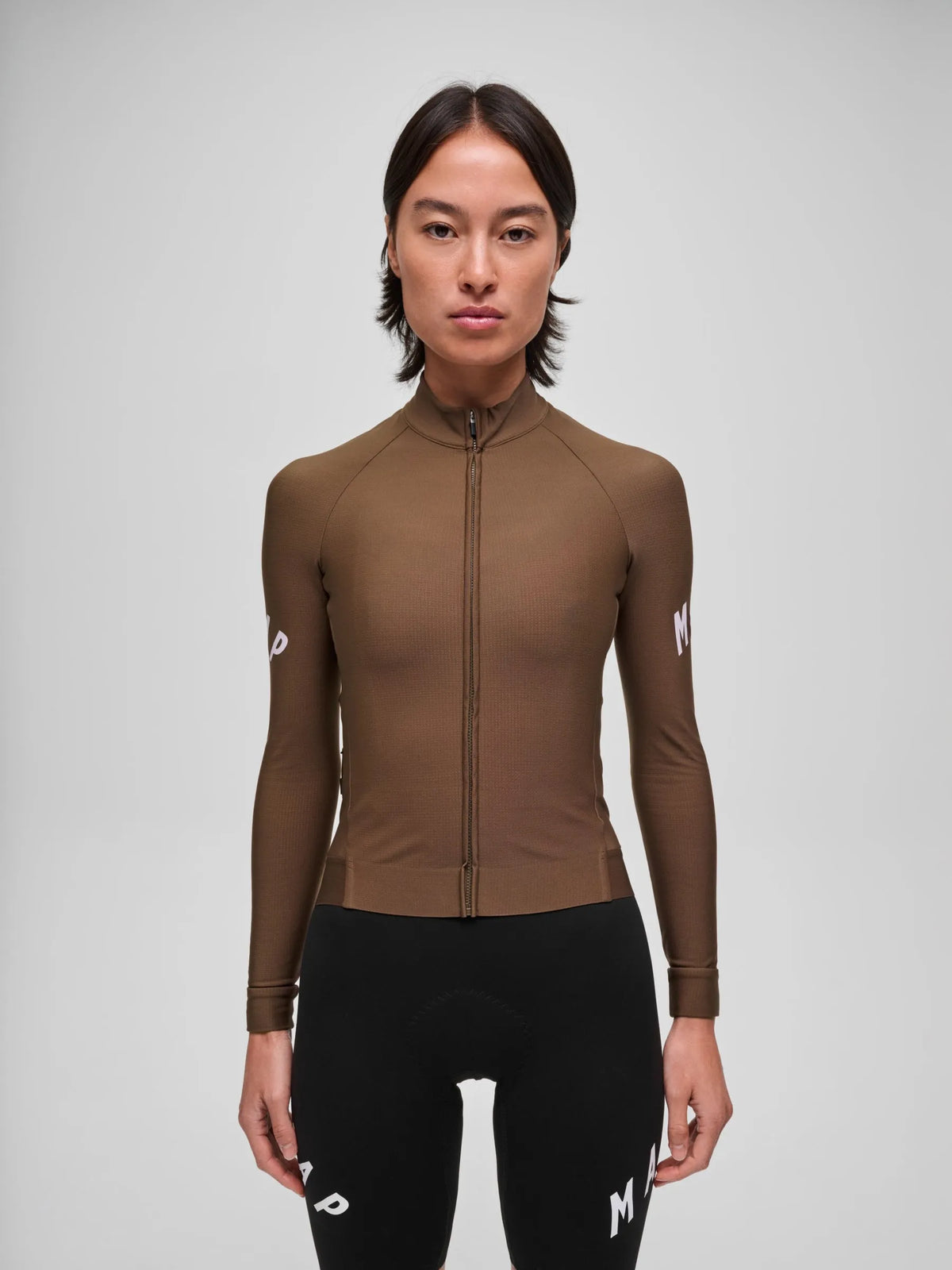 MAAP WOMEN APEX AEON THERMAL LONG SLEEVE JERSEY - ESPRESSO