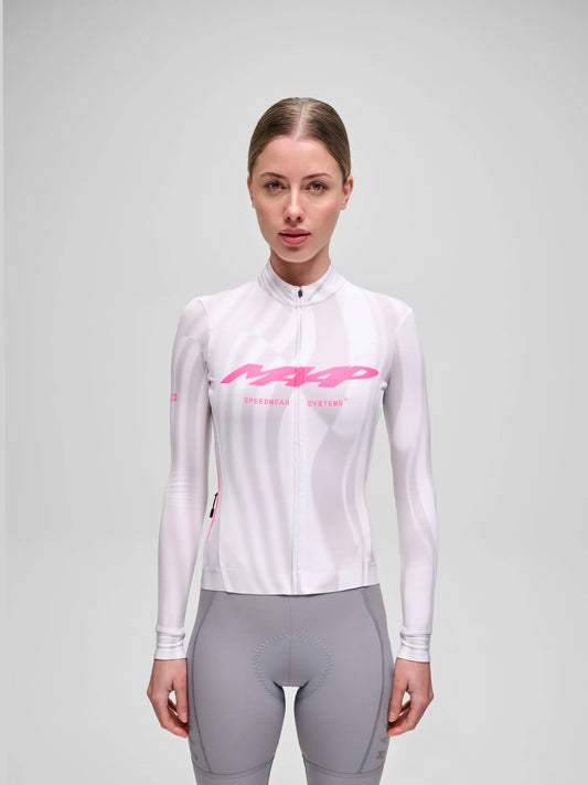 MAAP WOMEN HALO TEAM THERMAL LONG SLEEVE JERSEY - HALO STATIC GREY