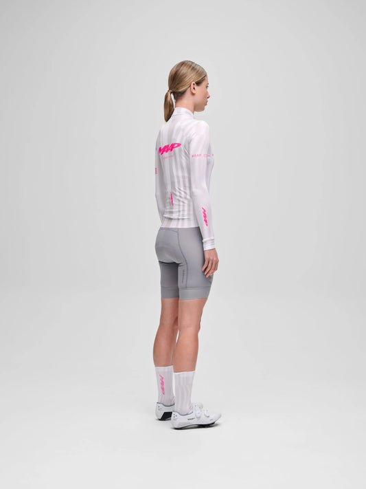 MAAP WOMEN HALO TEAM THERMAL LONG SLEEVE JERSEY - HALO STATIC GREY