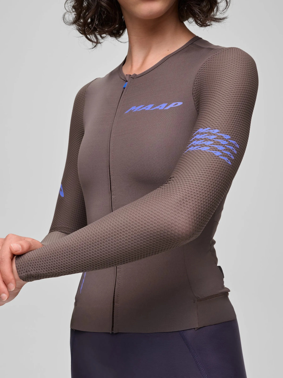 MAAP WOMEN PRO EMERGE LONG SLEEVE JERSEY - BROWN UMBER