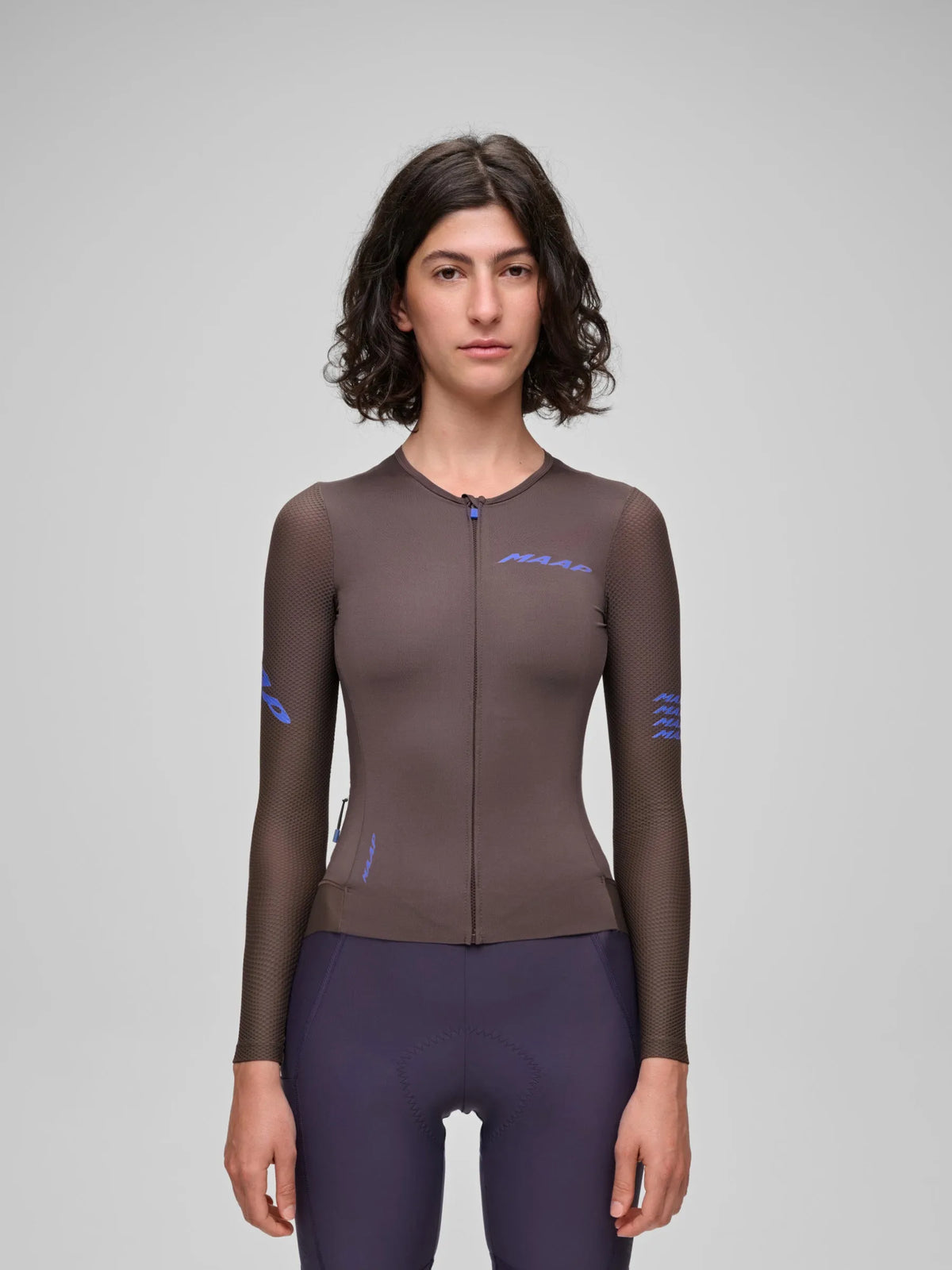 MAAP WOMEN PRO EMERGE LONG SLEEVE JERSEY - BROWN UMBER