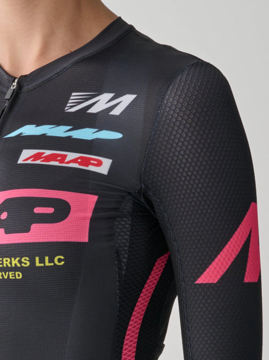 MAAP X BLEACH Pro Air LS Women Jersey - Black/Chrome