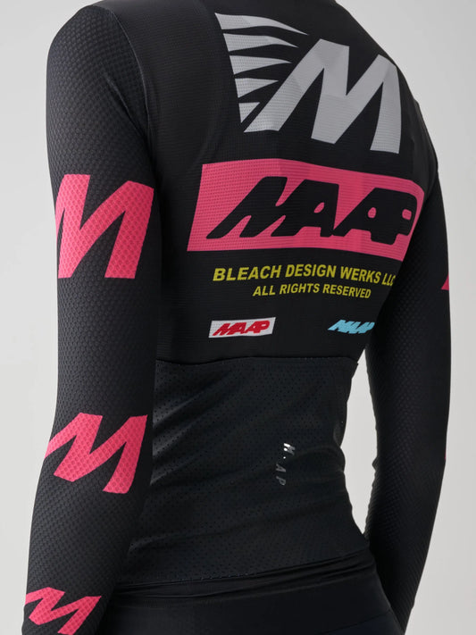 MAAP X BLEACH Pro Air LS Women Jersey - Black/Chrome