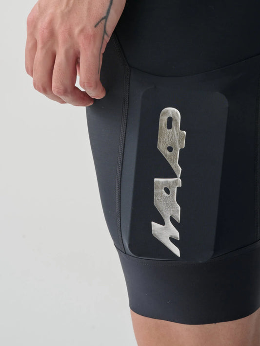MAAP X BLEACH Team Bib Evo Cargo Shorts - Black/Chrome