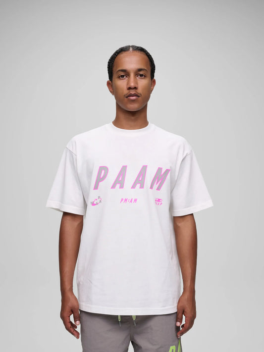 MAAP x PAM Casual Tee - White/Violet Cosmos