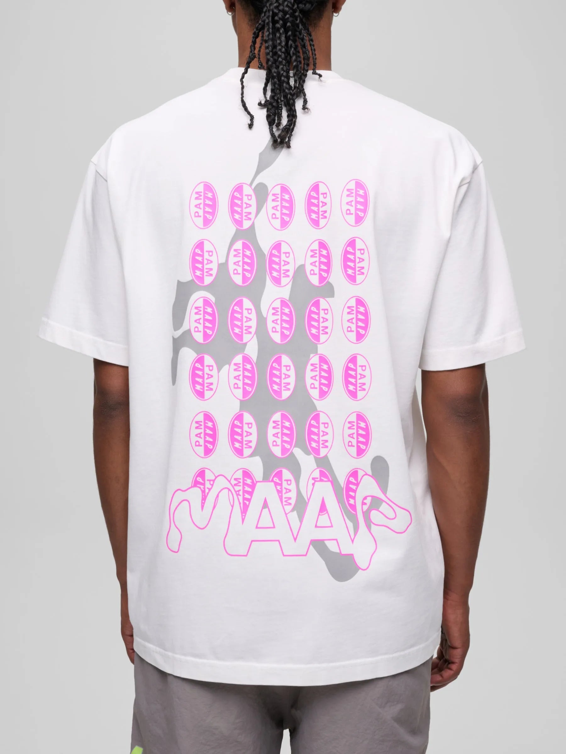 MAAP x PAM Casual Tee - White/Violet Cosmos