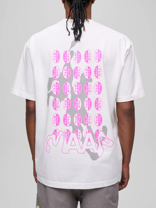 MAAP x PAM Casual Tee - White/Violet Cosmos