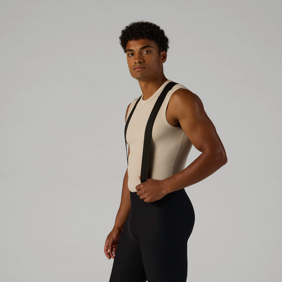 VELOCIO Merino Mesh Sleeveless Base Layer - Pumice Stone