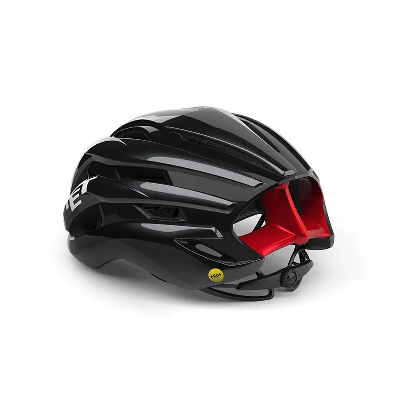MET TRENTA MIPS CYCLING HELMET - Black/Red Glossy