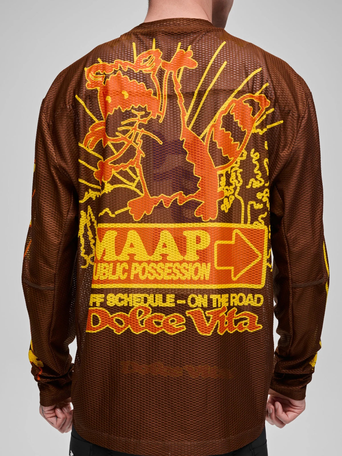 MAAP + PUBLIC POSSESSION T-shirt de Manga Comprida em Malha - Umber