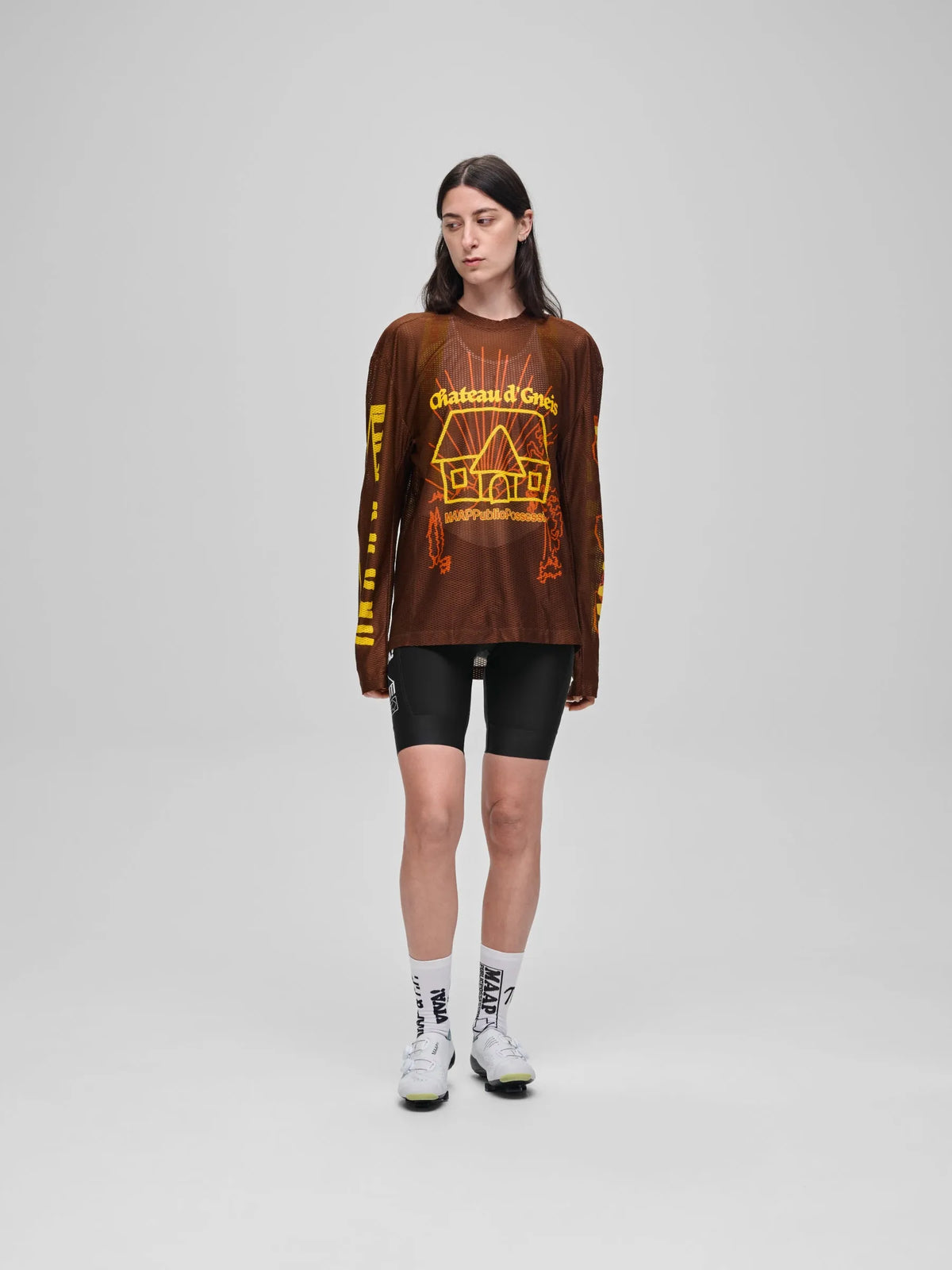 MAAP + PUBLIC POSSESSION T-shirt de Manga Comprida em Malha - Umber