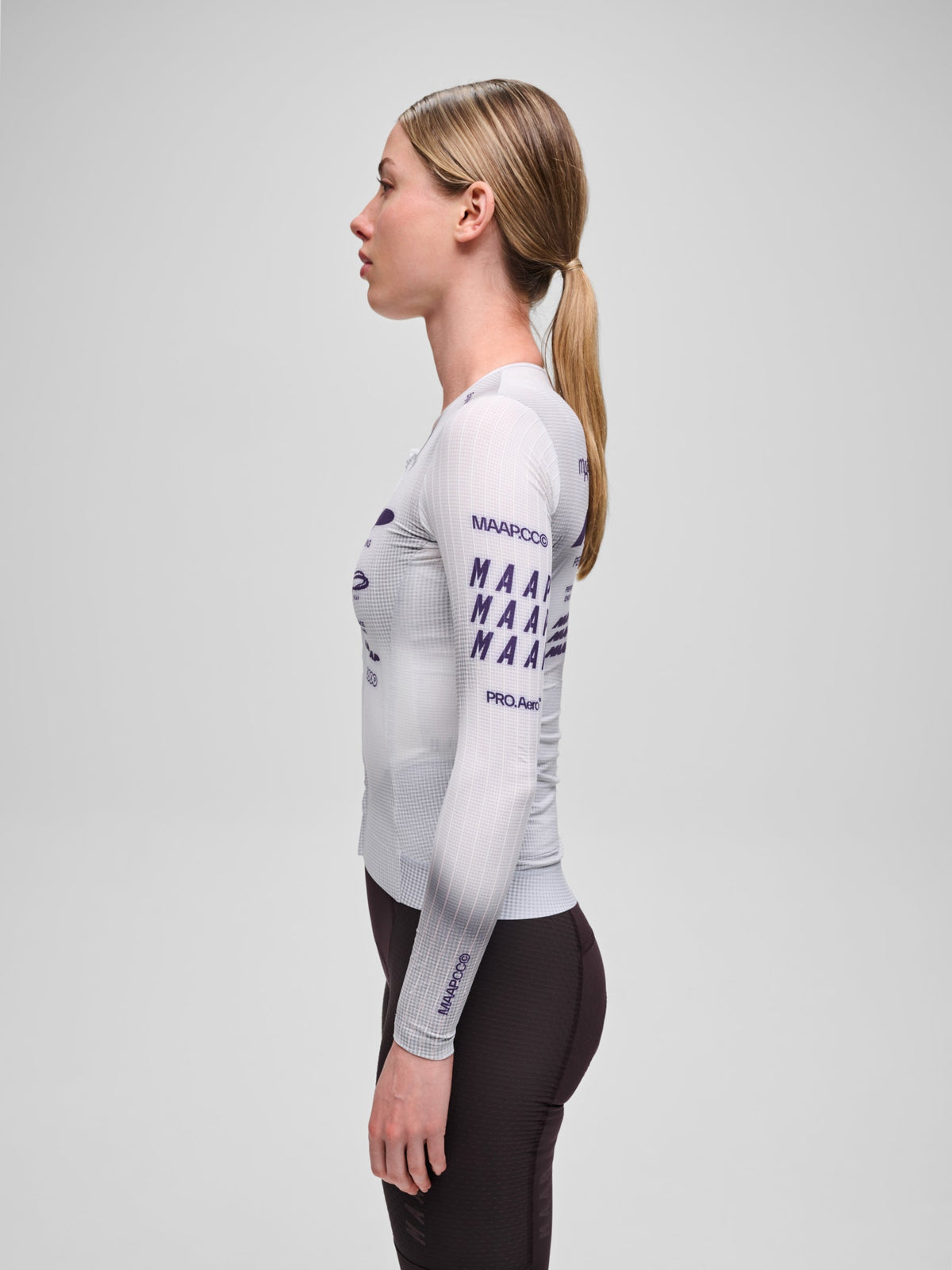 MAAP Dona PRO AERO Maillot màniga llarga - LUNAR GREY