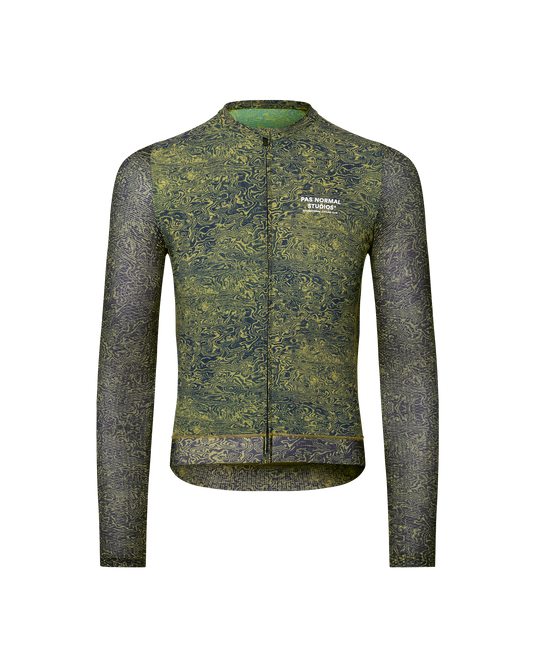 PAS NORMAL STUDIOS Homes`s Essential Light Maillot màniga llarga - AOP Grain Dark Lime