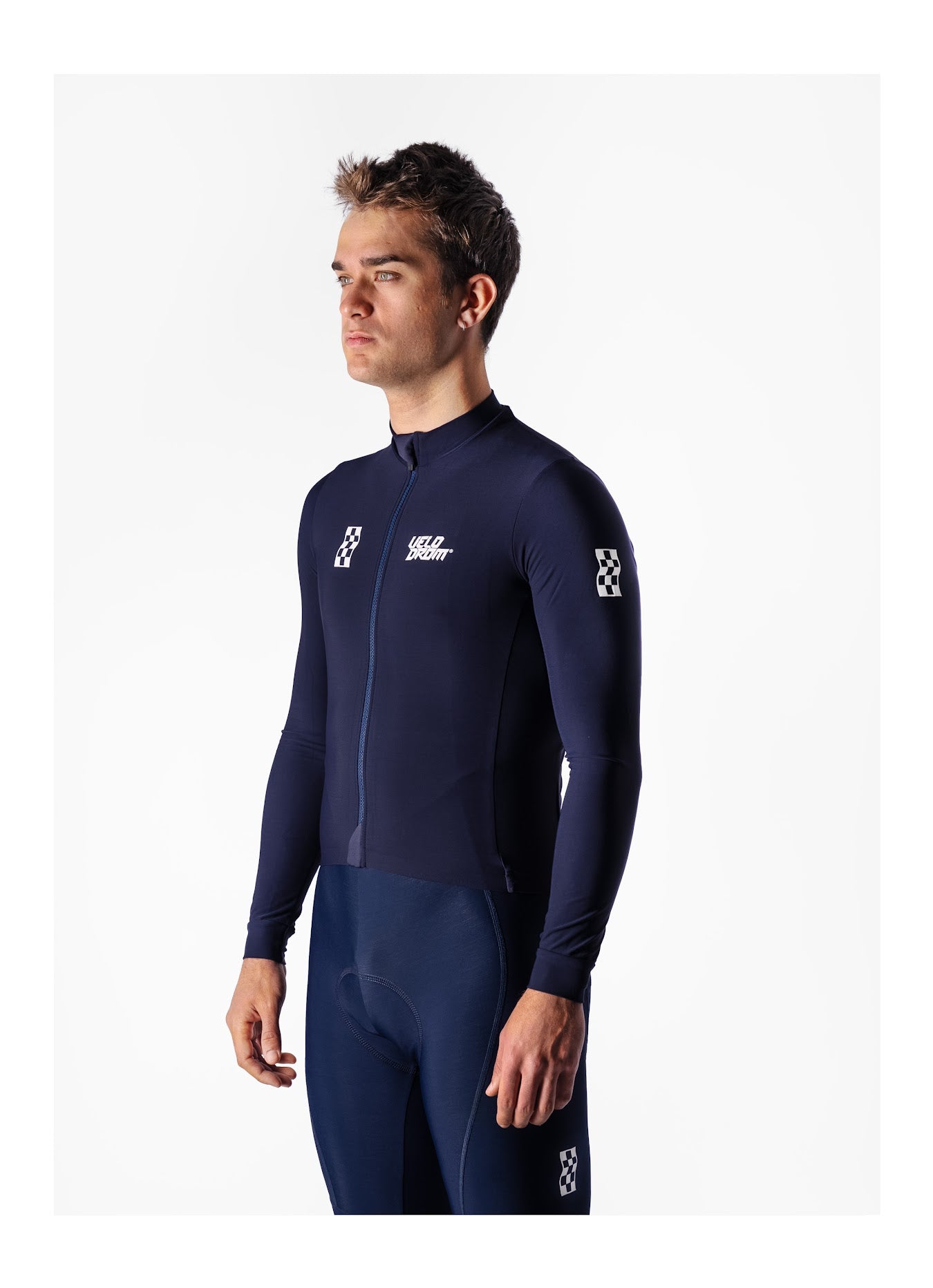 VELODROM RaceDay 2.0 Thermal Langarmtrikot - Navy/Weiß