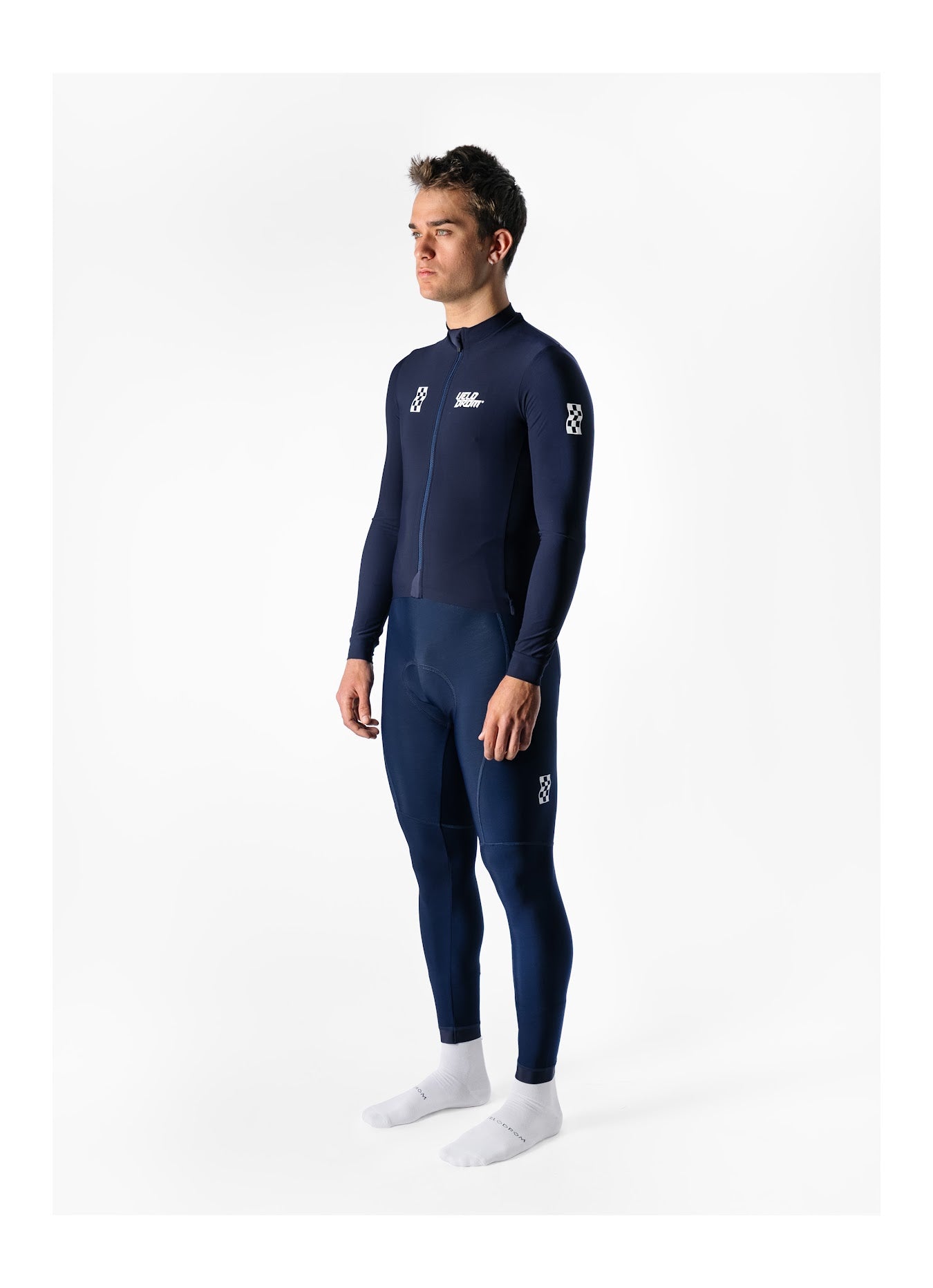 VELODROM RaceDay 2.0 Thermal Langarmtrikot - Navy/Weiß
