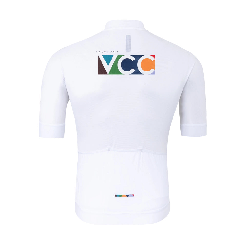 VELODROM VCC Mosaic Jersey - White/Colours