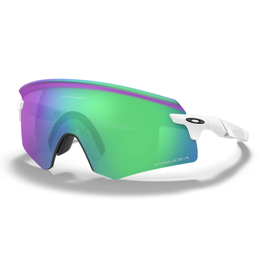 OAKLEY Custom By Velodrom Encoder Eyewear - Matte White Prizm Jade Iridium