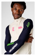 VELODROM RaceDay 3.0 Thermal Long Sleeve Jersey - Off White/Dark Navy Dual Sleeves