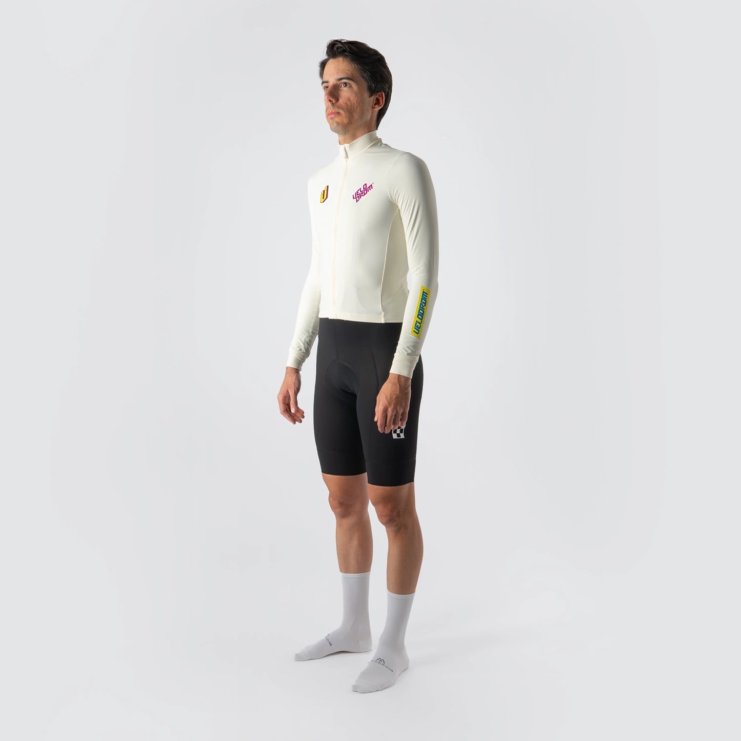 VELODROM RaceDay Thermal Maillot màniga llarga - Off Blanc/Neon