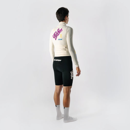 VELODROM RaceDay Thermal Maillot Ciclismo Manga Larga - Off Blanco/Neon