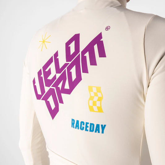 VELODROM RaceDay Thermal Maillot Ciclismo Manga Larga - Off Blanco/Neon