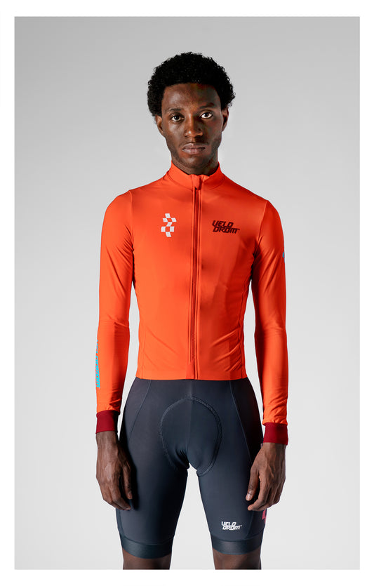 VELODROM RaceDay 3.0 Thermal Xperiment Fietsshirt lange mouwen - Vivid Orange