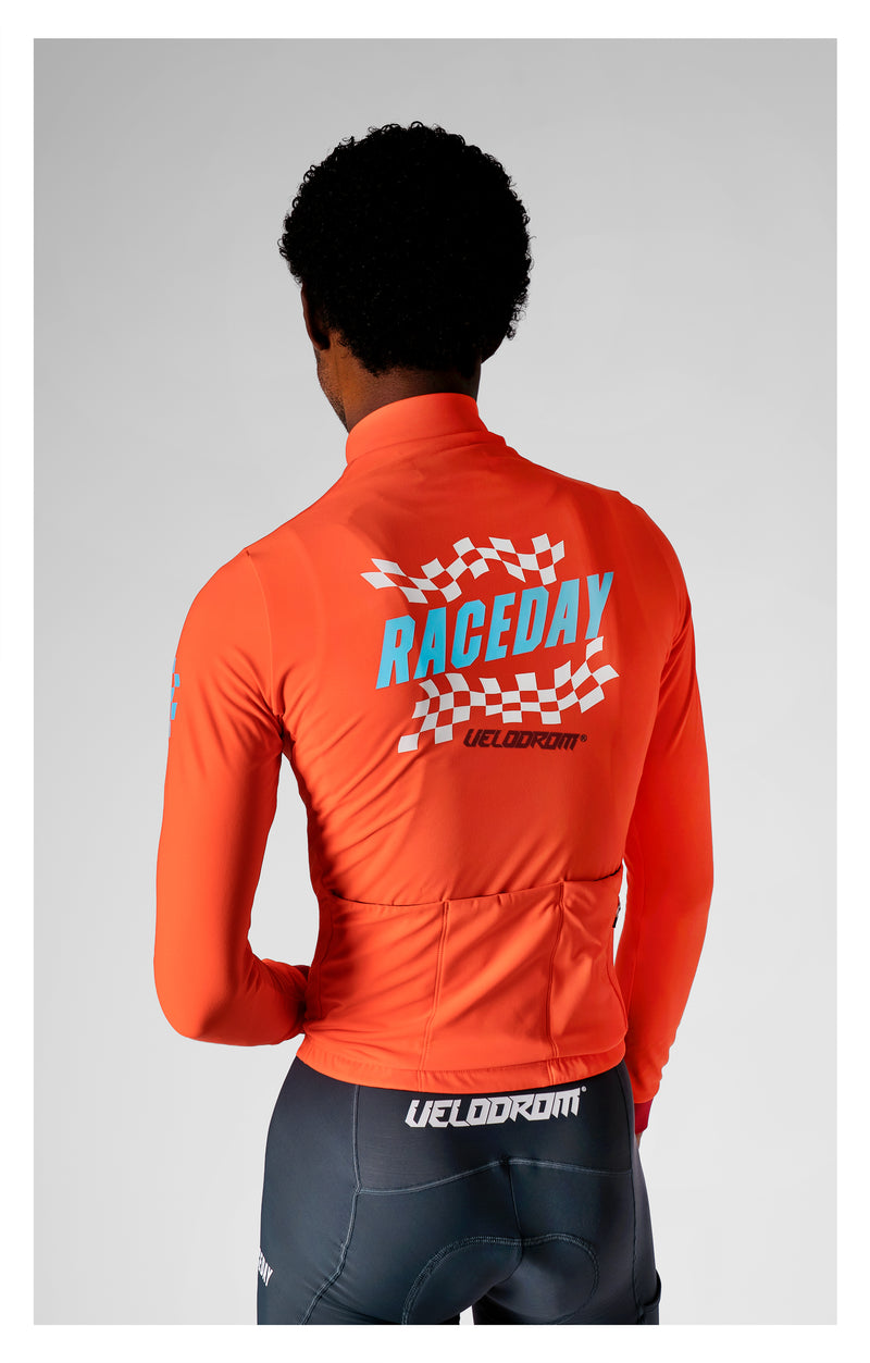 VELODROM RaceDay 3.0 Thermal Xperiment Maglia da ciclismo a manica lunga - Vivid Orange