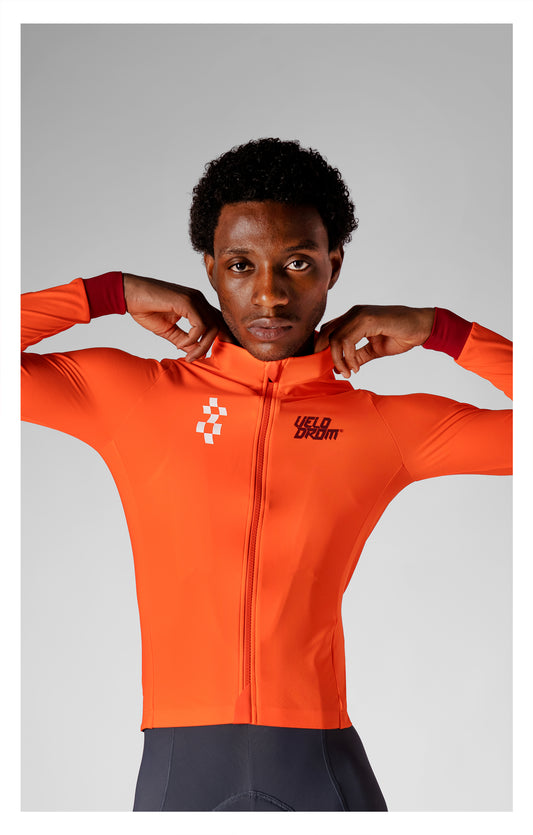 VELODROM RaceDay 3.0 Thermal Xperiment Fietsshirt lange mouwen - Vivid Orange