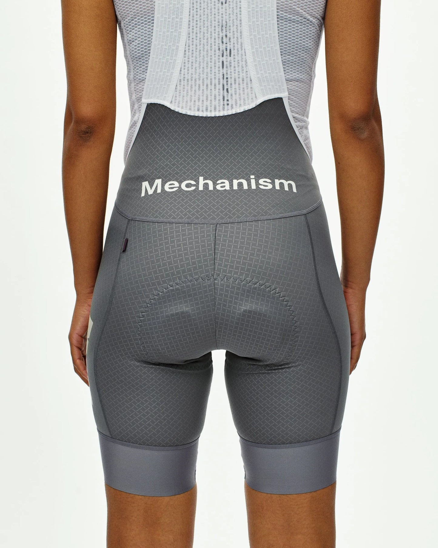 PAS NORMAL STUDIO Mechanism Logo Women Bib Shorts - Medium Grey