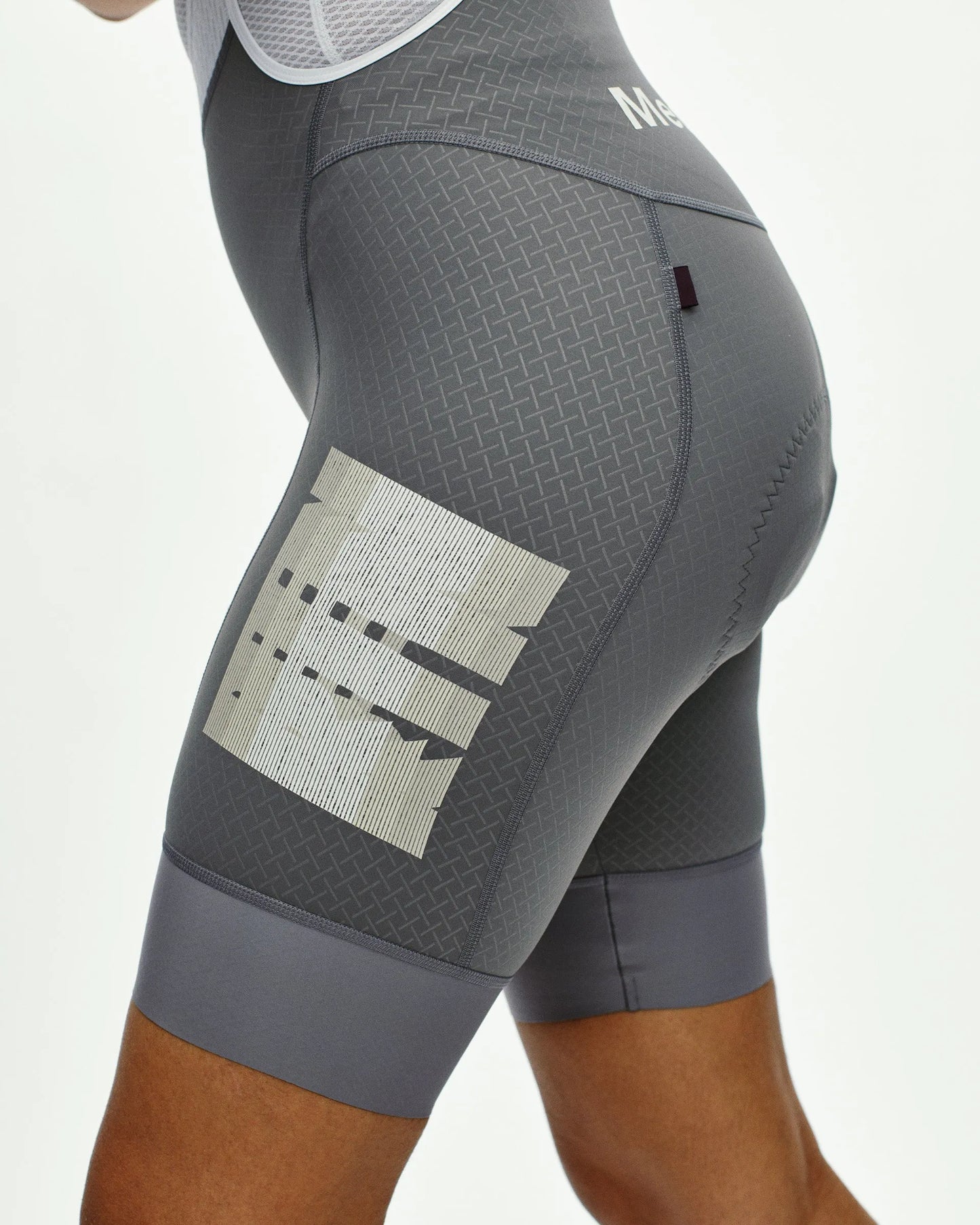 PAS NORMAL STUDIO Mechanism Logo Women Bib Shorts - Medium Grey