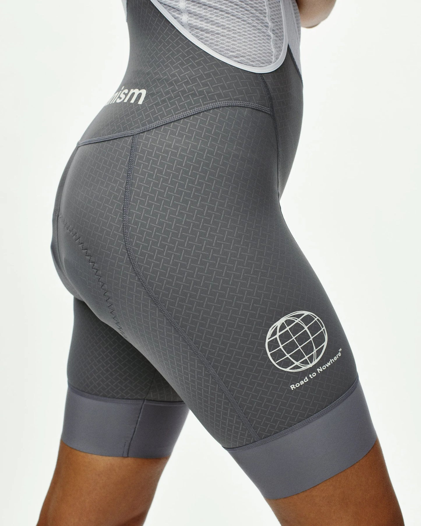 PAS NORMAL STUDIO Mechanism Logo Women Bib Shorts - Medium Grey