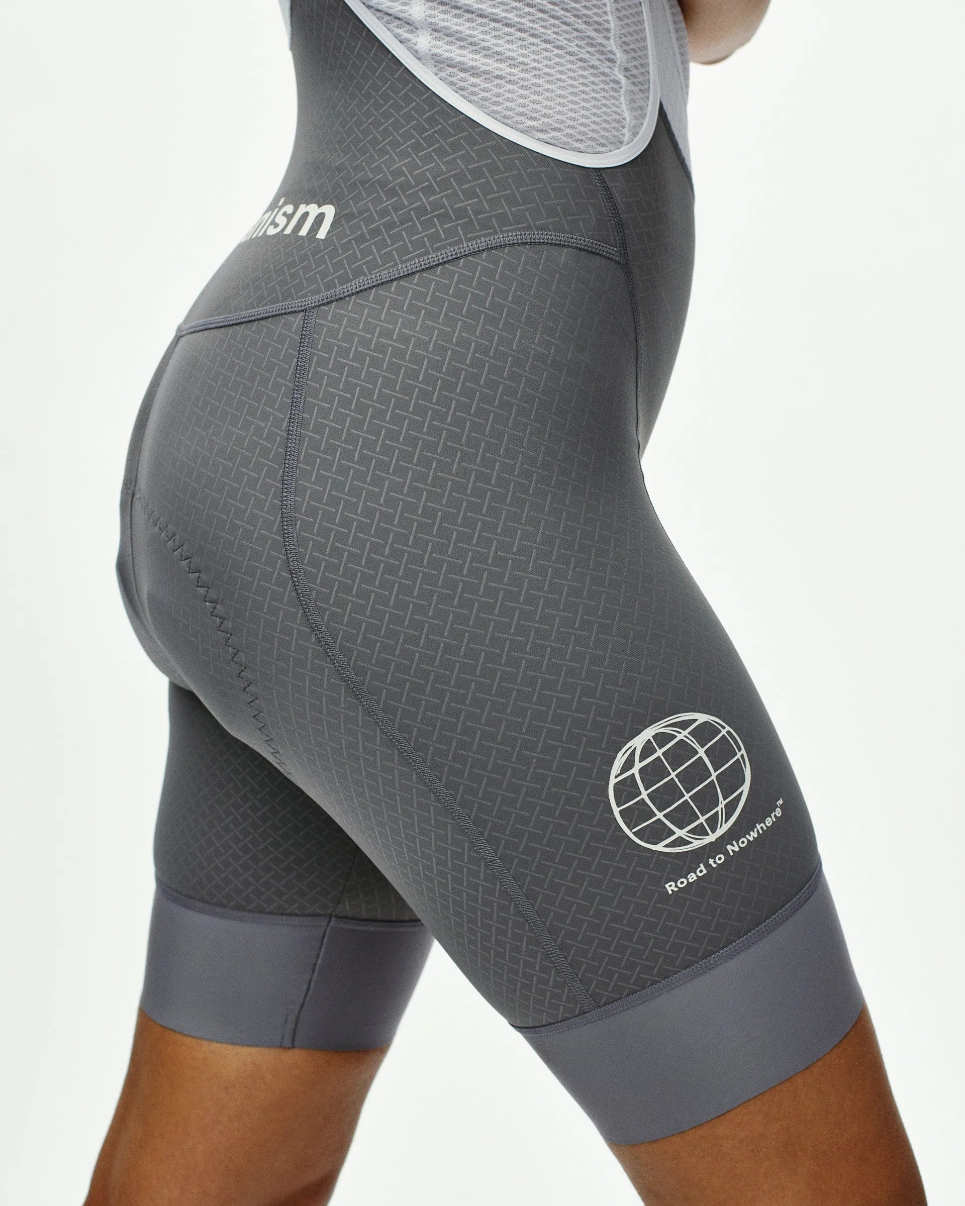 PAS NORMAL STUDIO Mechanism Logo Women Bib Shorts - Medium Grey
