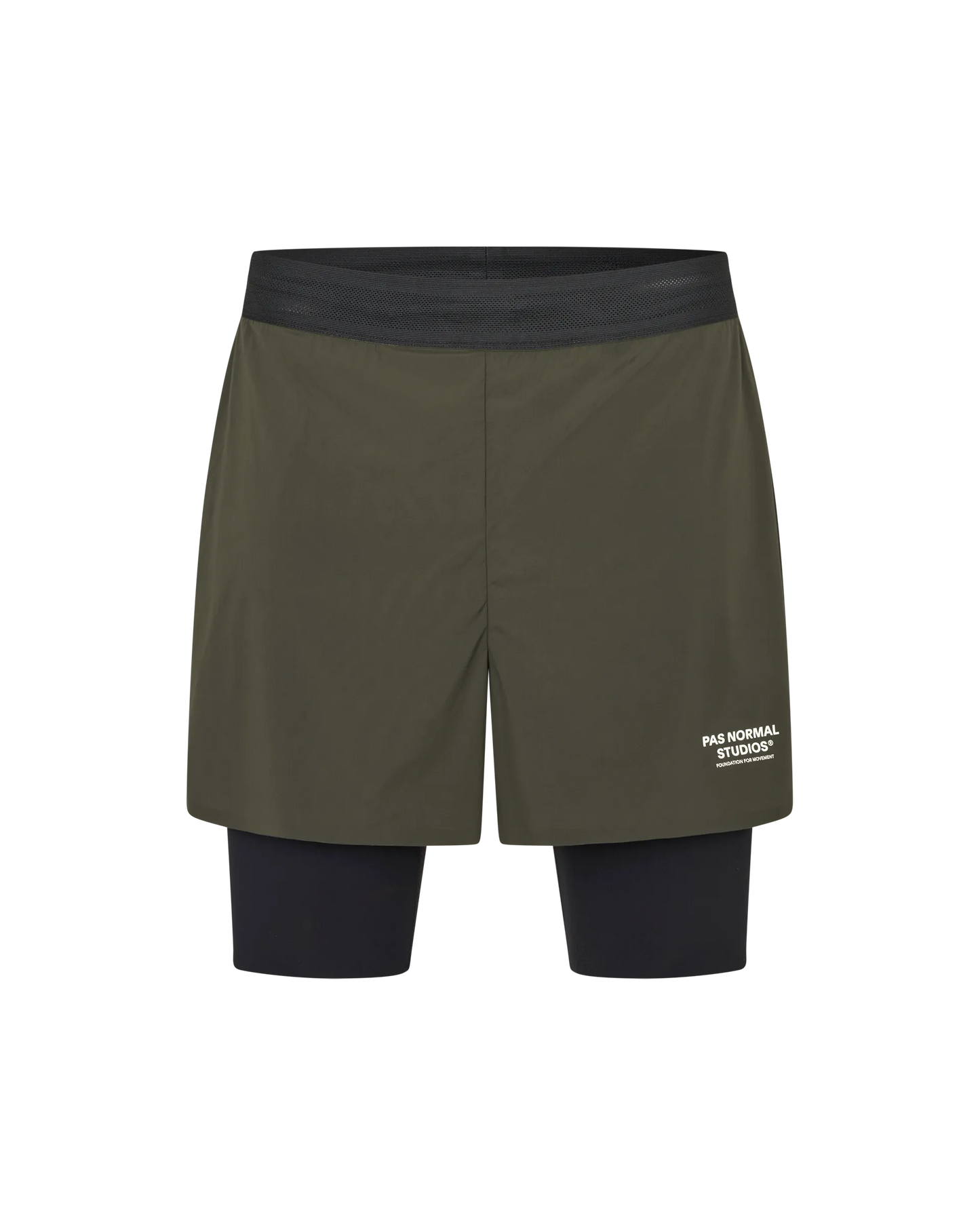 PAS NORMAL STUDIOS Balance 2 In 1 Shorts - Dark Olive