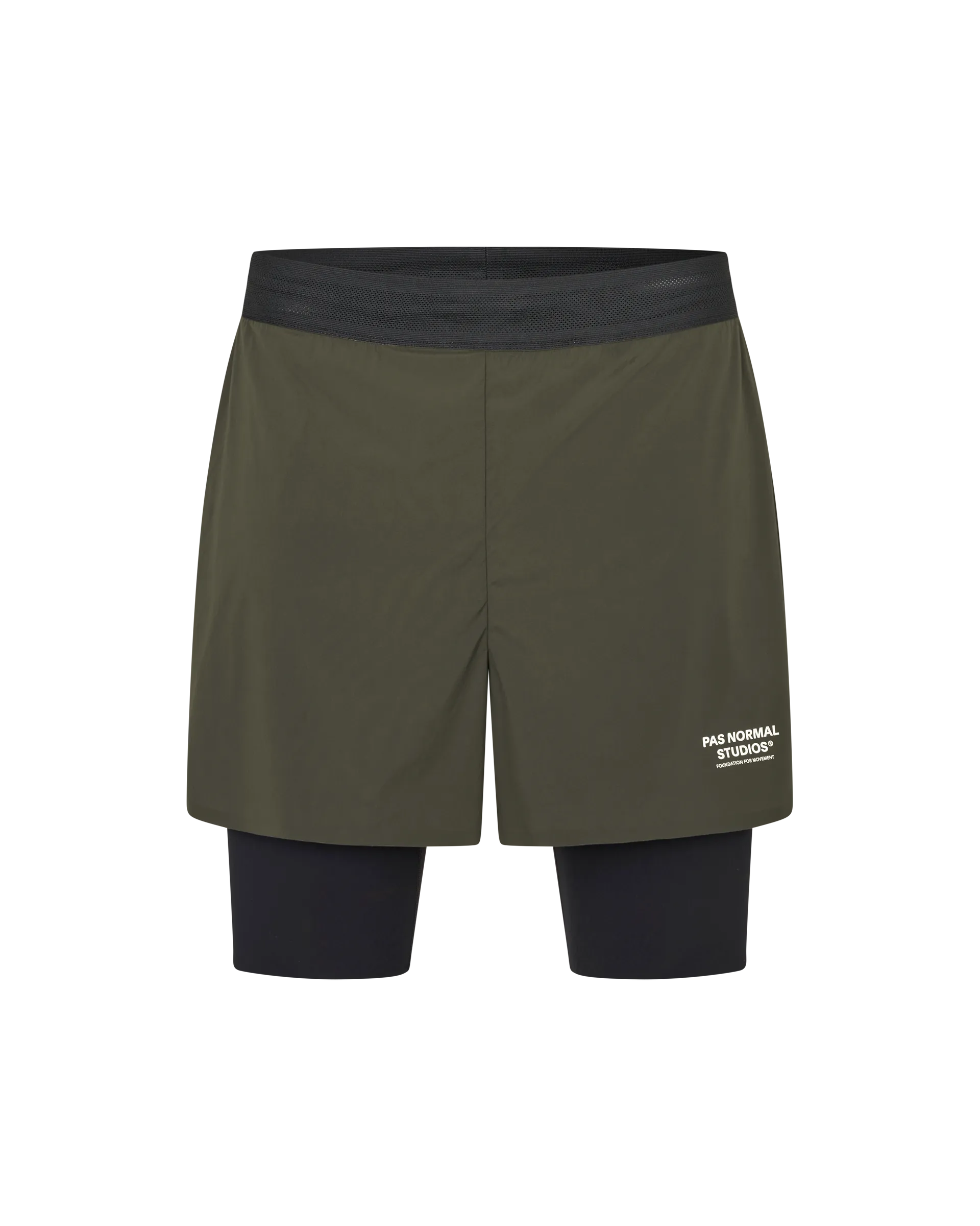 PAS NORMAL STUDIOS Balance 2 In 1 Shorts - Dark Olive