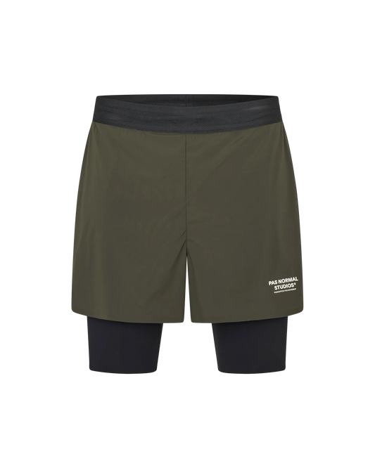 PAS NORMAL STUDIOS Balance 2 In 1 Shorts - Dark Olive