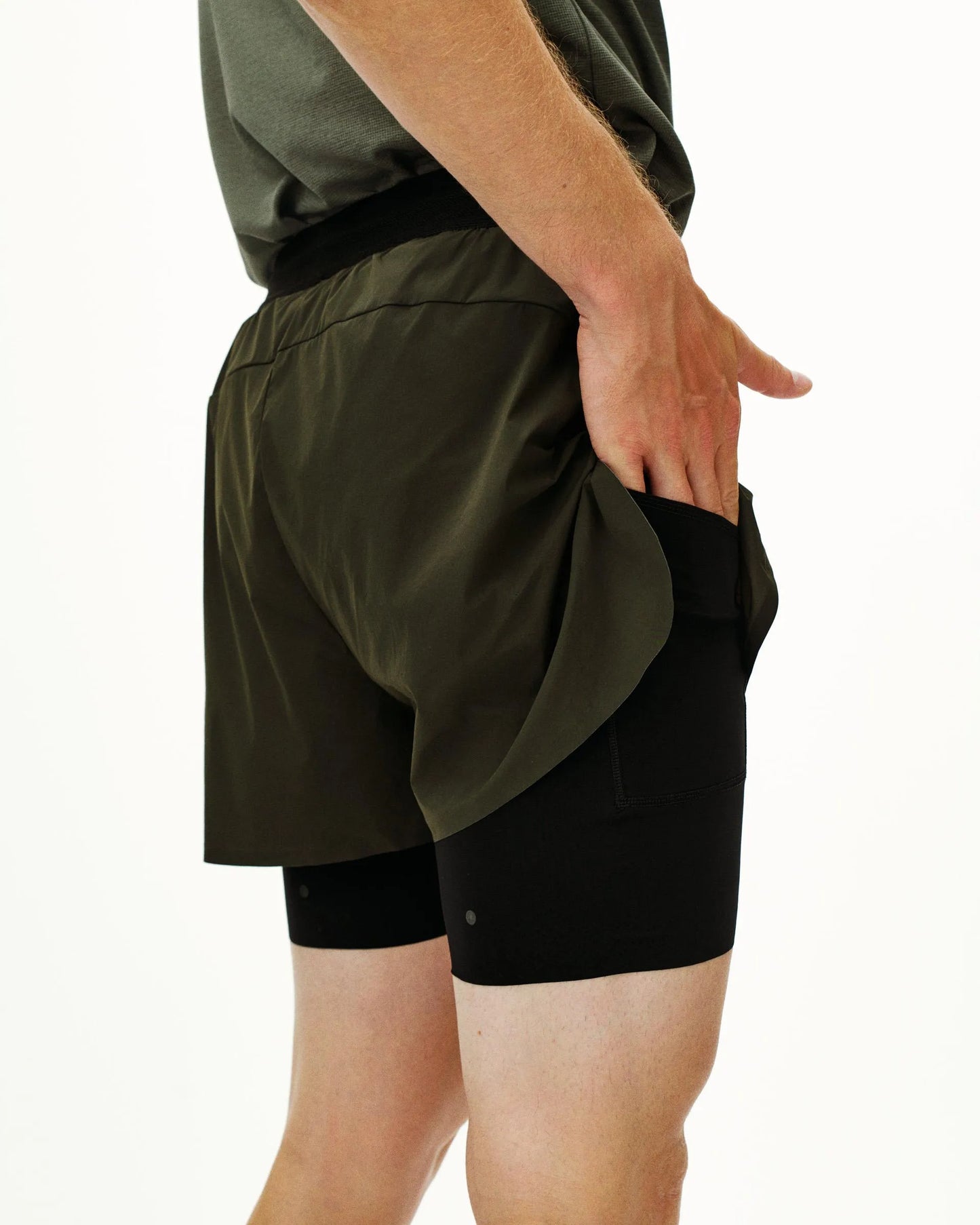 PAS NORMAL STUDIOS Balance 2 In 1 Shorts - Dark Olive