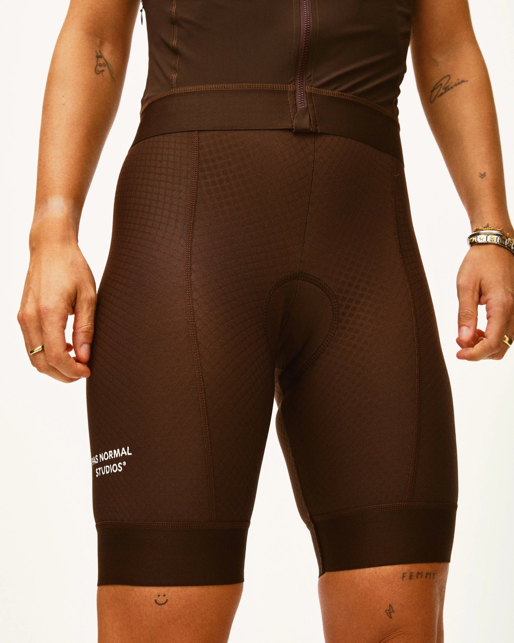 PAS NORMAL STUDIOS Essential Women Bib Shorts - Light Brown PAS NORMAL STUDIOS Essential Women Bib Shorts - Light Brown