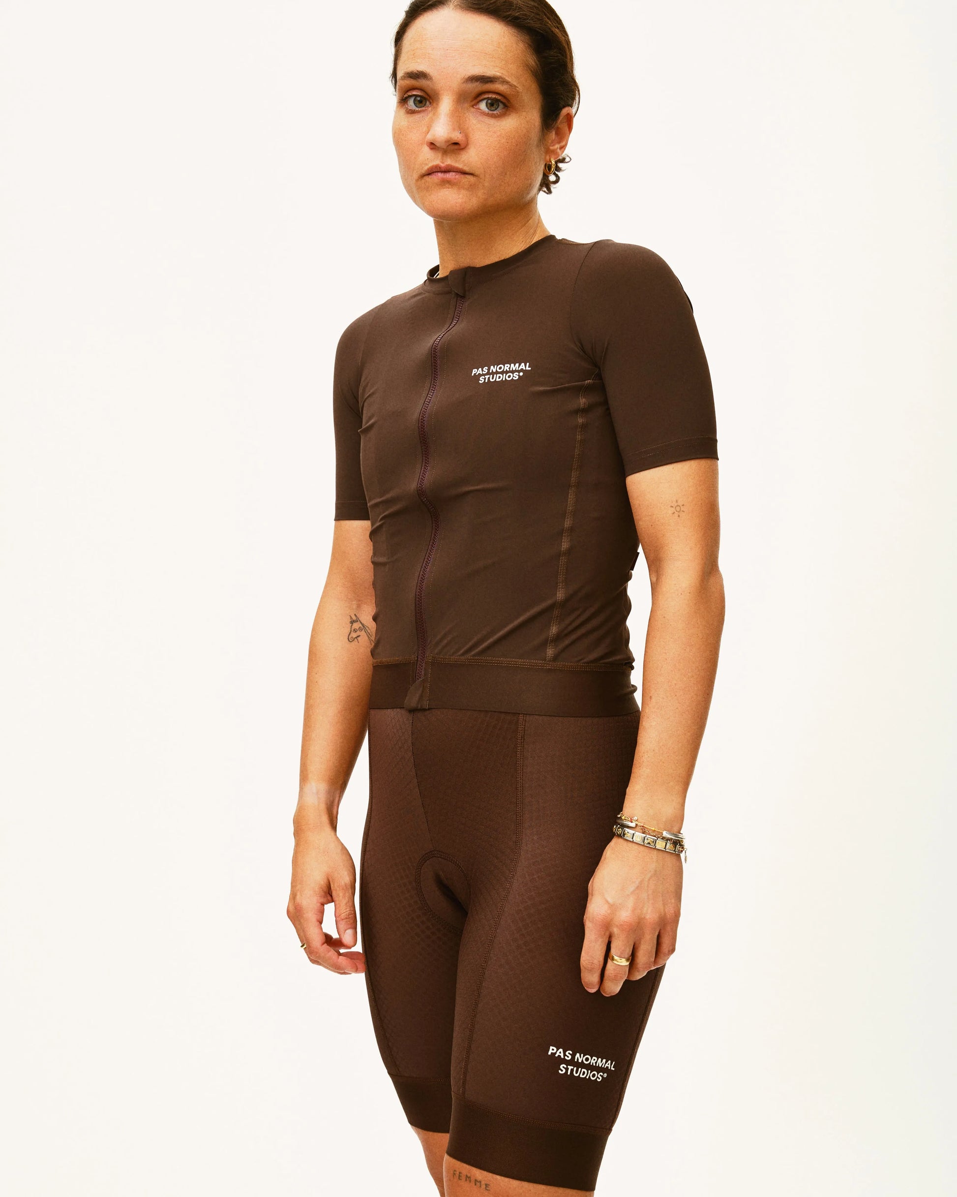 PAS NORMAL STUDIOS Essential Women Bib Shorts - Light Brown