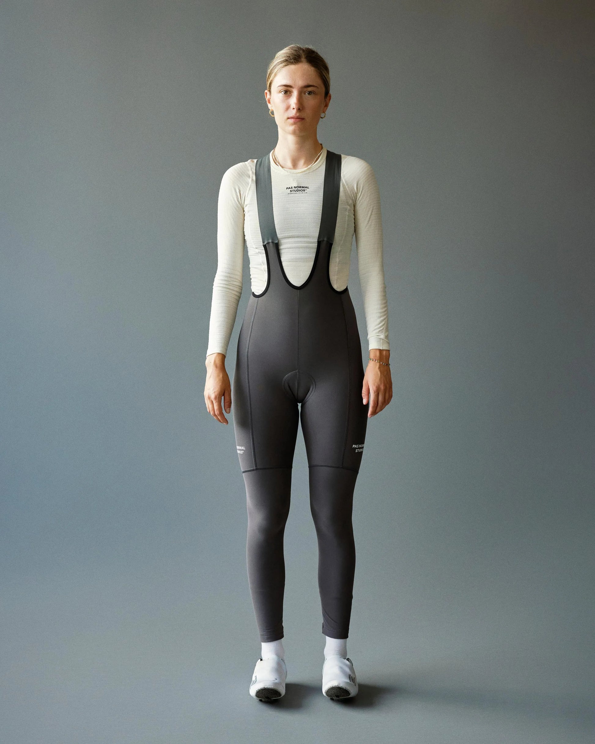 PAS NORMAL STUDIOS Essential Women Thermal Long Bibs - Stone Grey