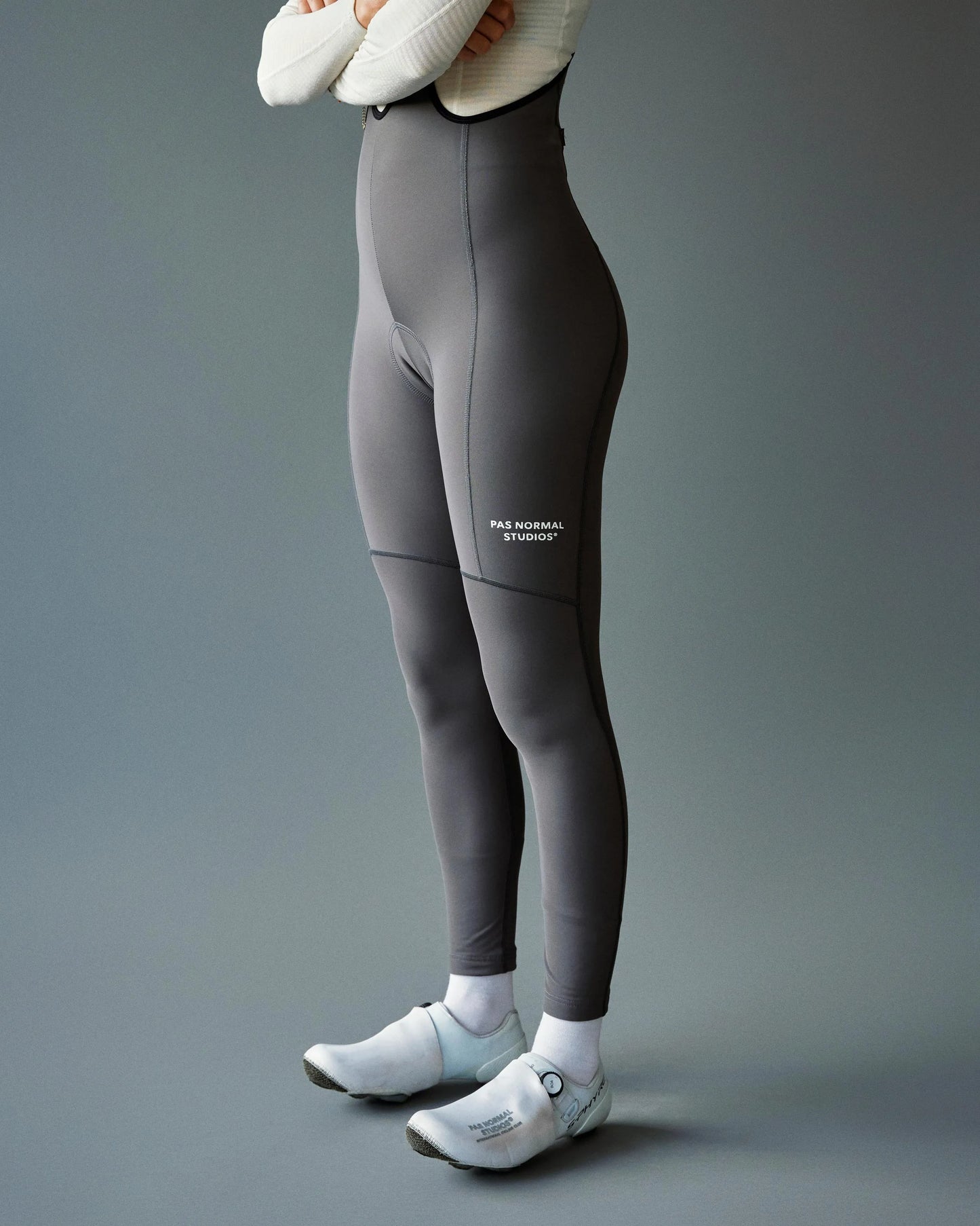PAS NORMAL STUDIOS Essential Women Thermal Long Bibs - Stone Grey