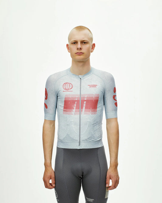 PAS NORMAL STUDIOS Mechanism Logo Jersey - AOP RTN Light Aqua