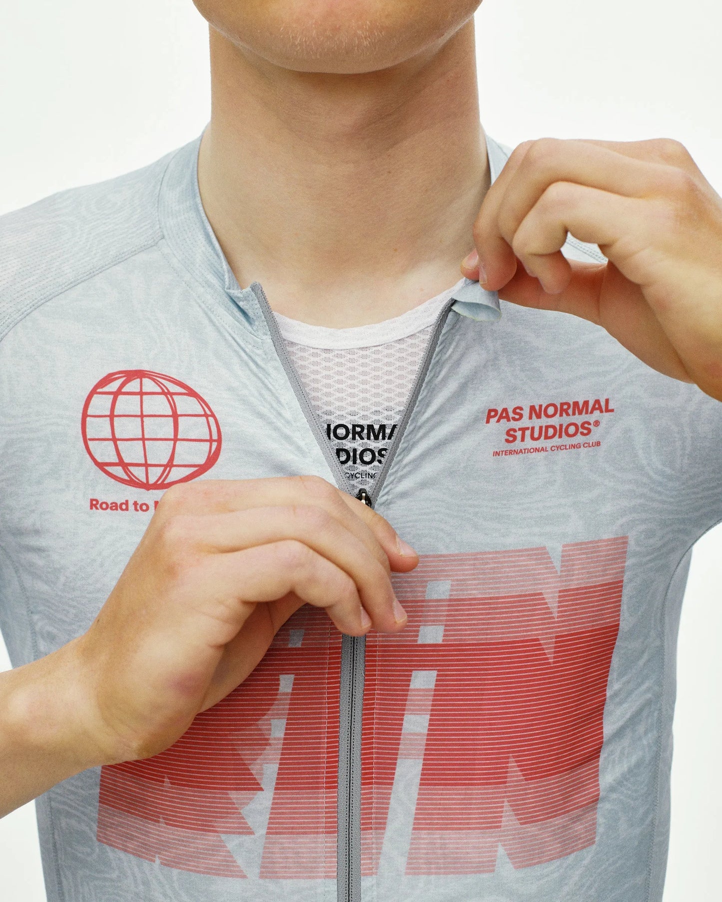 PAS NORMAL STUDIOS Mechanism Logo Jersey - AOP RTN Light Aqua