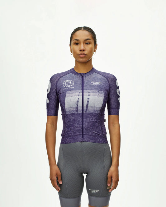 PAS NORMAL STUDIOS Mechanism Logo Women Jersey - AOP RTN Dark Purple