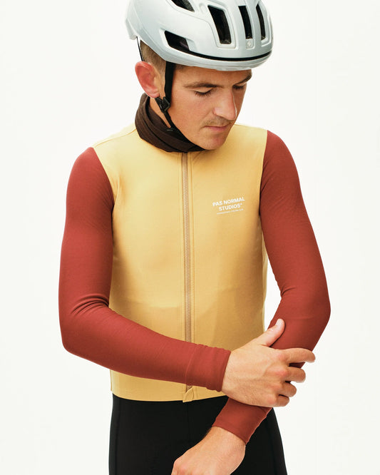 PAS NORMAL STUDIOS Mechanism Long Sleeve Jersey - Camel/Maroon