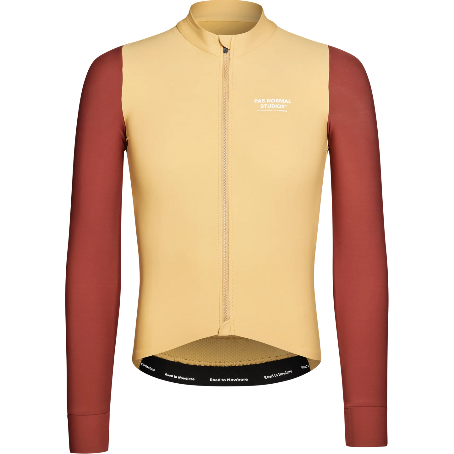 PAS NORMAL STUDIOS Mechanism Long Sleeve Jersey - Camel/Maroon