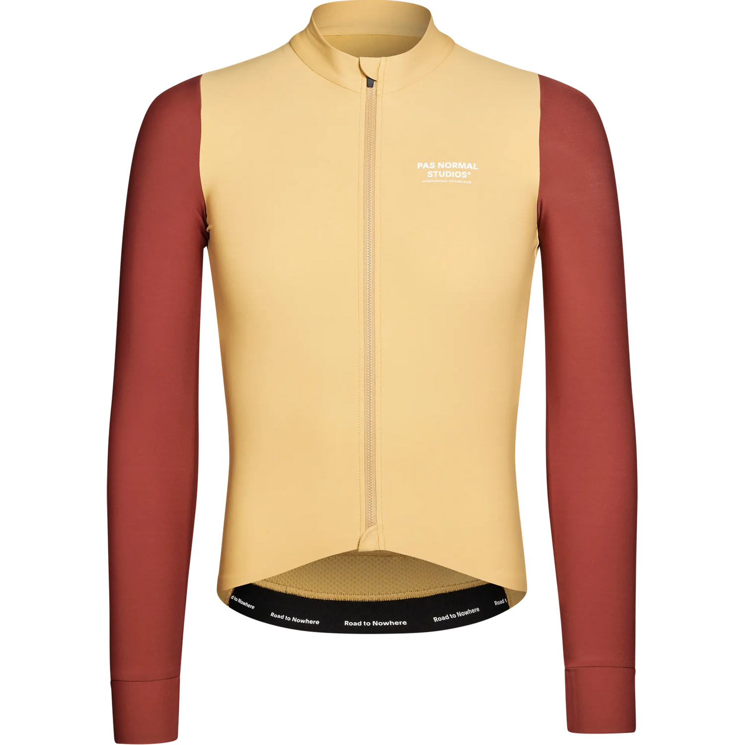 PAS NORMAL STUDIOS Mechanism Long Sleeve Jersey - Camel/Maroon