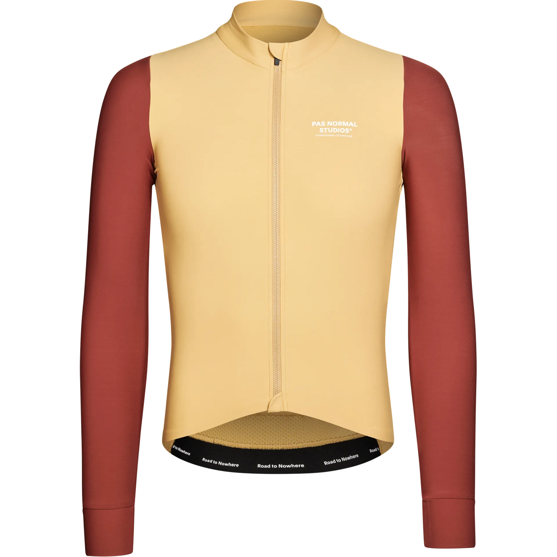 PAS NORMAL STUDIOS Mechanism Long Sleeve Jersey - Camel/Maroon